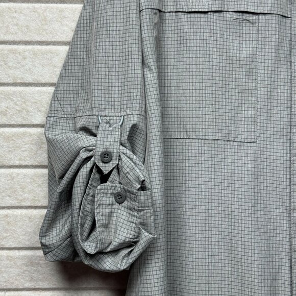 Habit Gray Plaid Button Down Fishing Shirt Solar Factor 40+ Vented Men’s XL - Picture 2 of 7